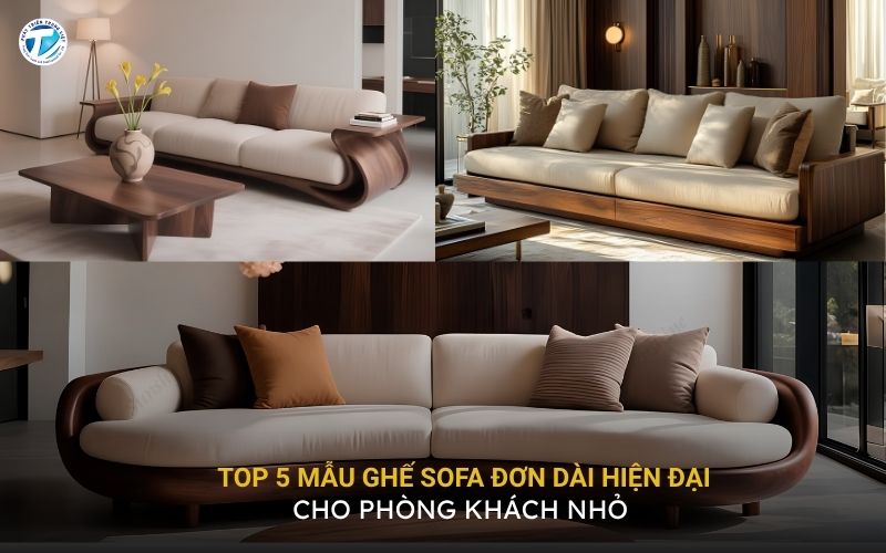 Top 5 Mẫu Ghế Sofa Đơn Dài Hiện Đại Cho Phòng Khách Nhỏ